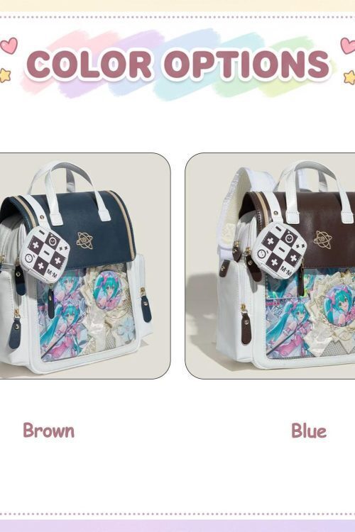 Large Kawaii Ita Backpack with Clear Window for Plushies and Pins