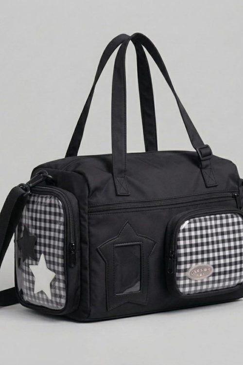 Large Kawaii Y2K Ita Backpack with Clear Window for Pin Display