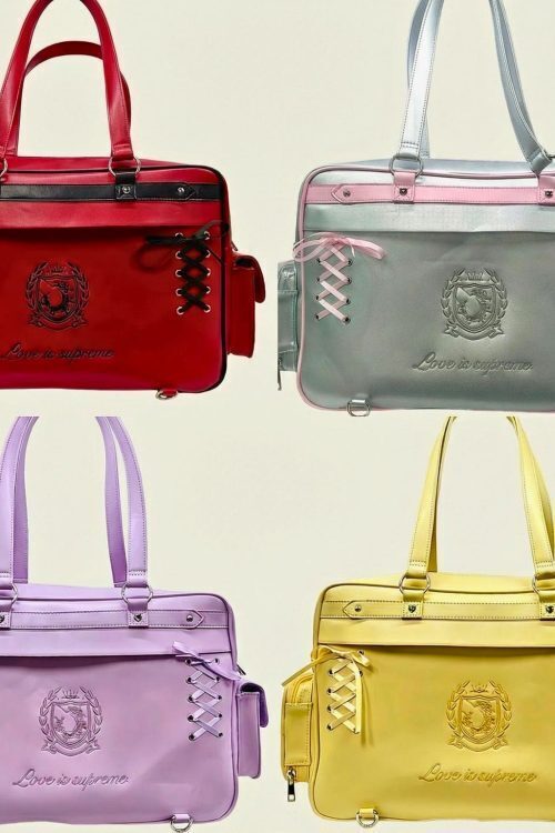 Large Pink Ita Bag with Clear Window for Plushies and Pins