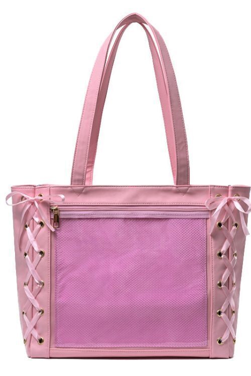 Large Ribbon Ita Tote Bag with Included Insert