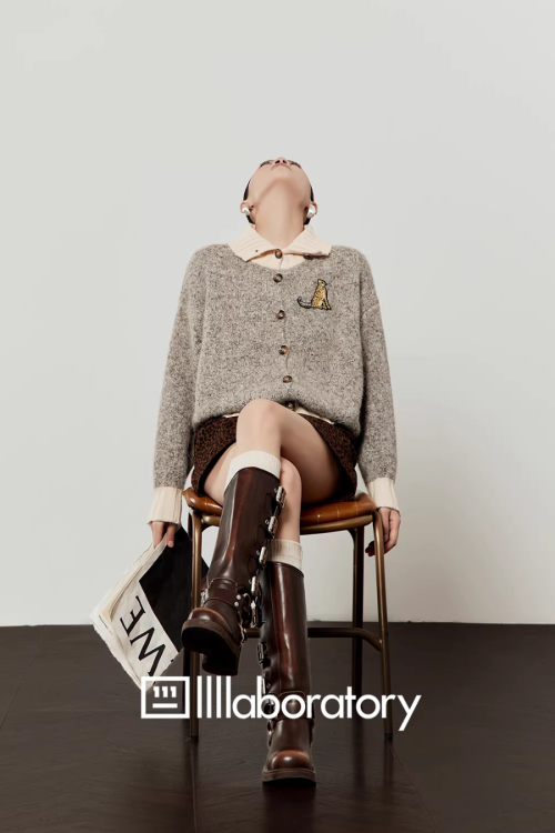 Layered-Style Knit Cardigan