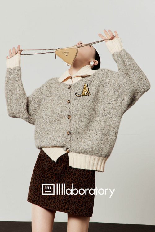 Layered-Style Knit Cardigan