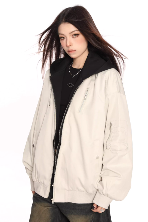 Layered Style Zip Jacket