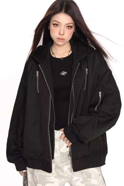 Layered Style Zip Jacket