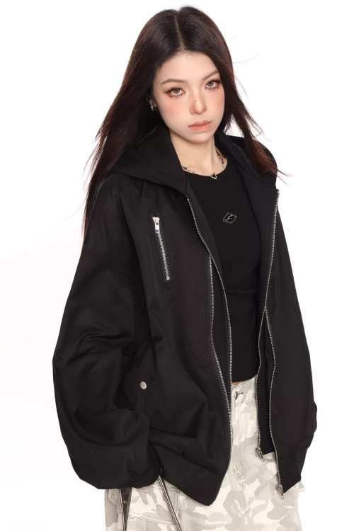 Layered Style Zip Jacket