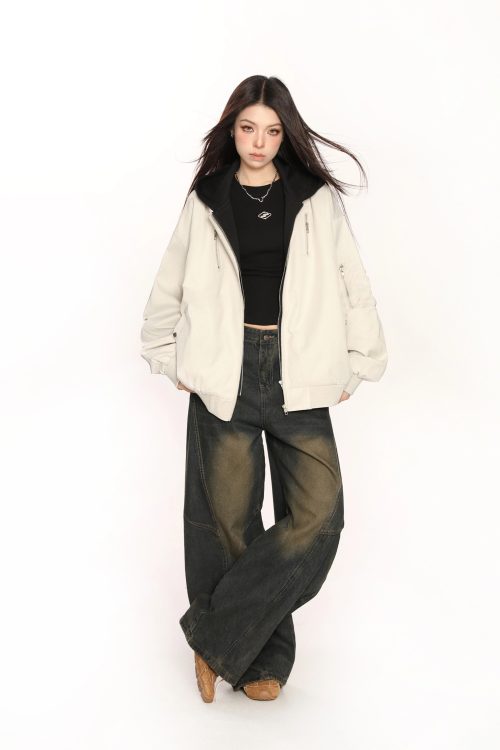 Layered Style Zip Jacket