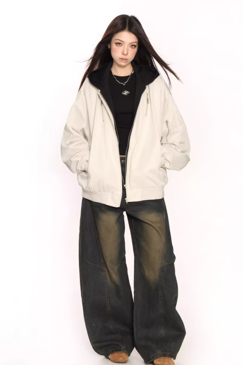 Layered Style Zip Jacket