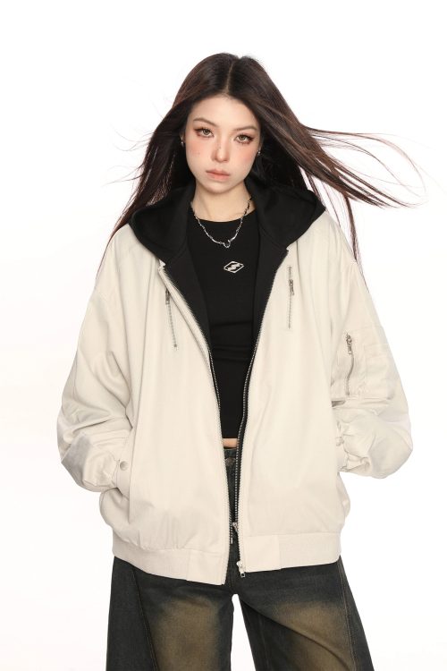 Layered Style Zip Jacket