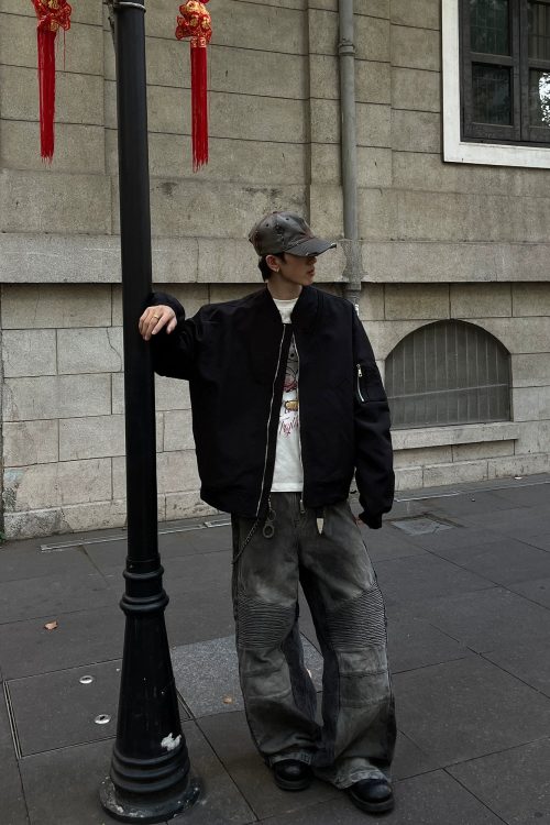 Leather MA-1 Bomber Jacket