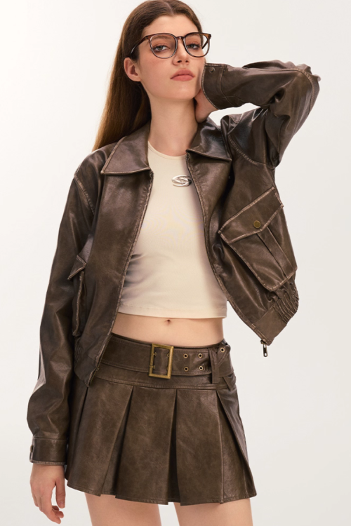 Leather Mini Skirt