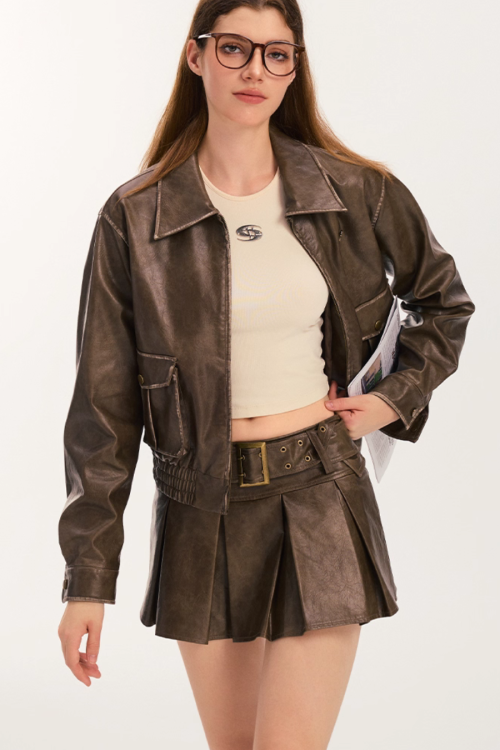 Leather Mini Skirt