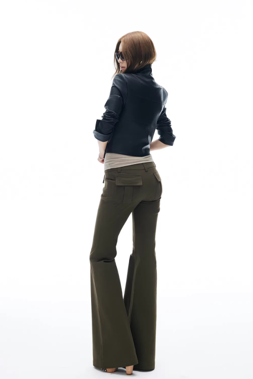Leather Stand Collar Short Jacket