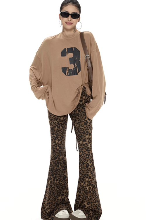 Leopard Flare Pants