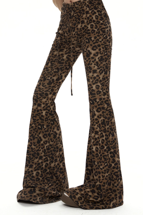 Leopard Flare Pants