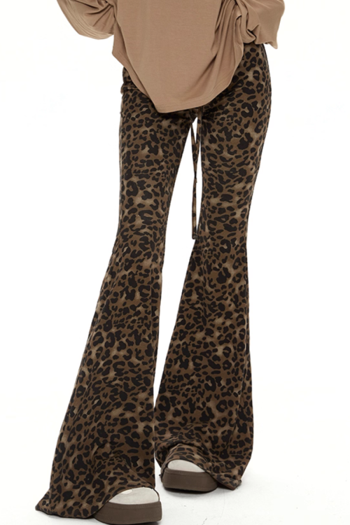 Leopard Flare Pants