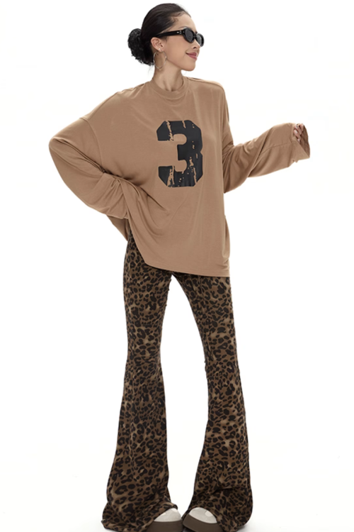 Leopard Flare Pants
