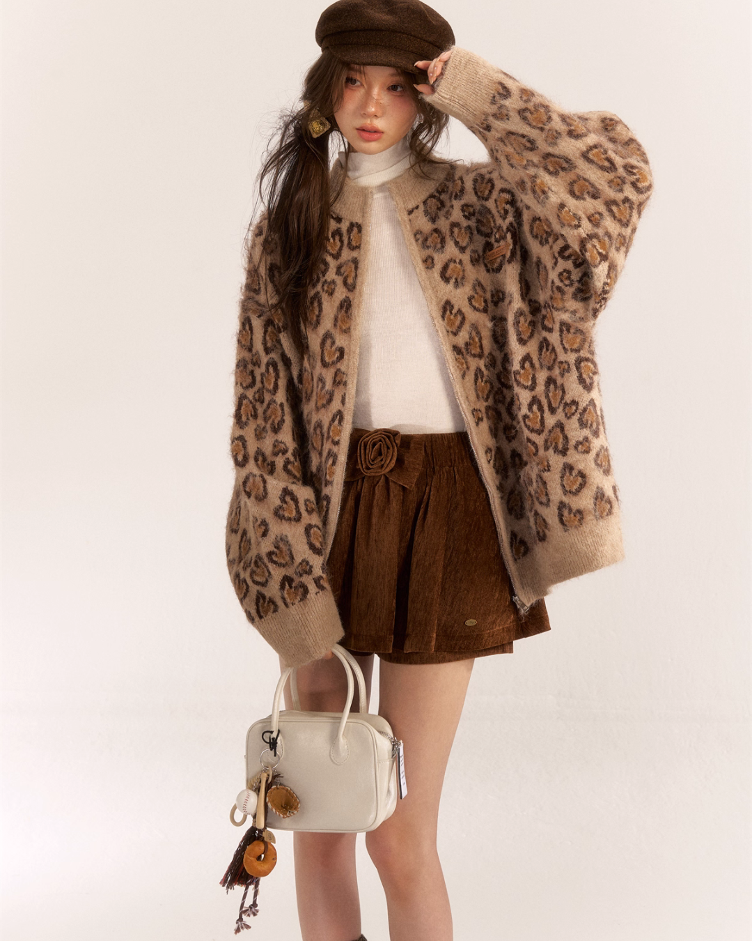 Leopard Print Knit Cardigan