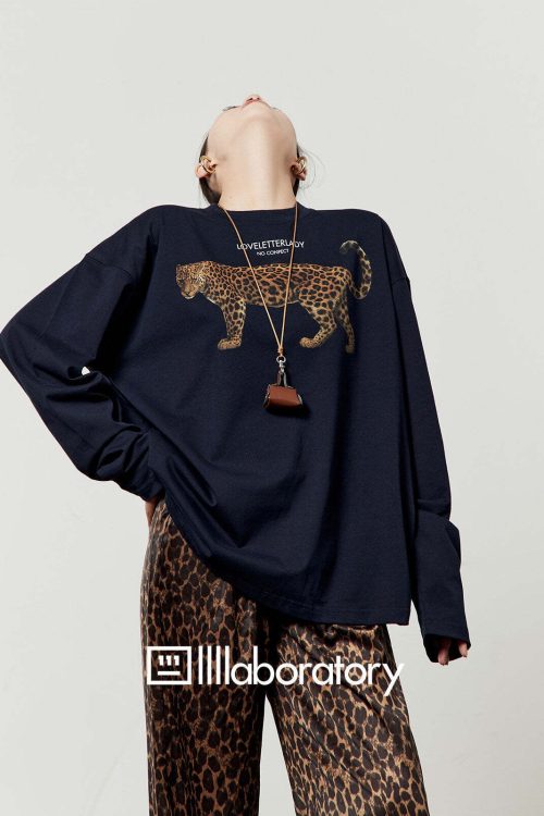 Leopard Print Long Sleeve / Leopard Print Wide Pants