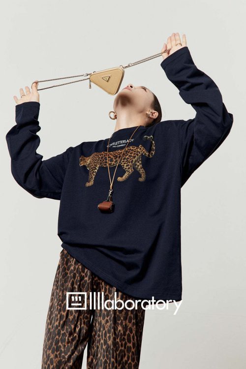 Leopard Print Long Sleeve / Leopard Print Wide Pants