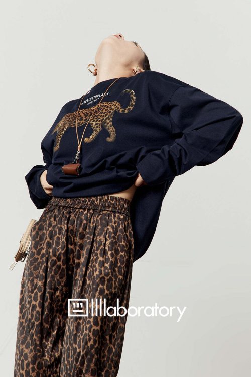 Leopard Print Long Sleeve / Leopard Print Wide Pants