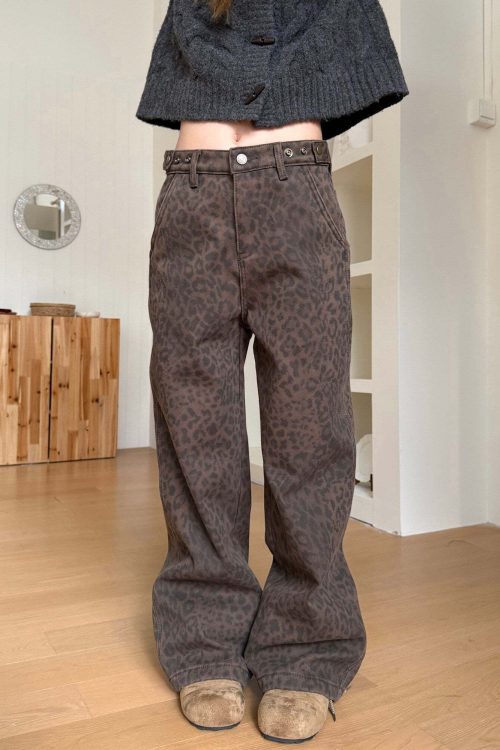 Leopard Wide Pants