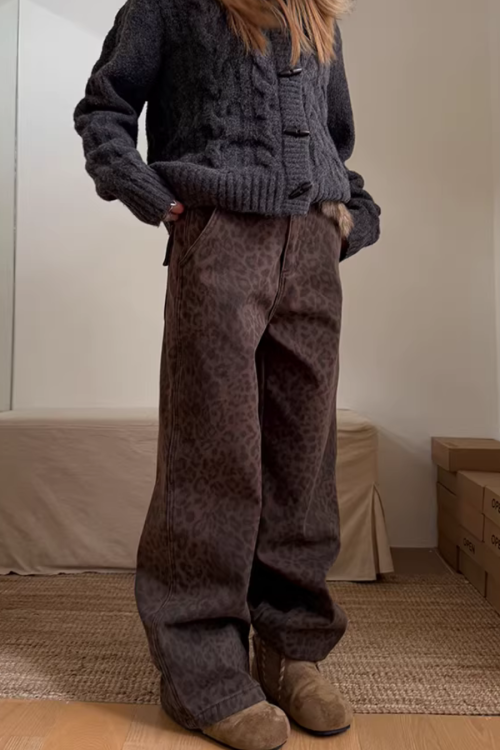 Leopard Wide Pants