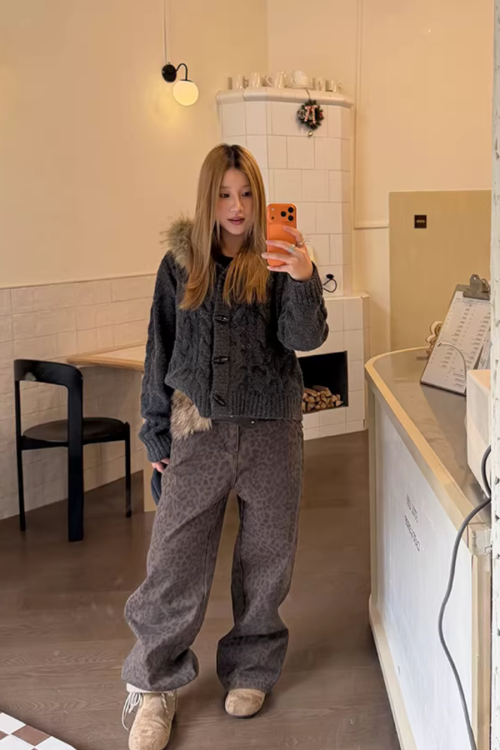 Leopard Wide Pants