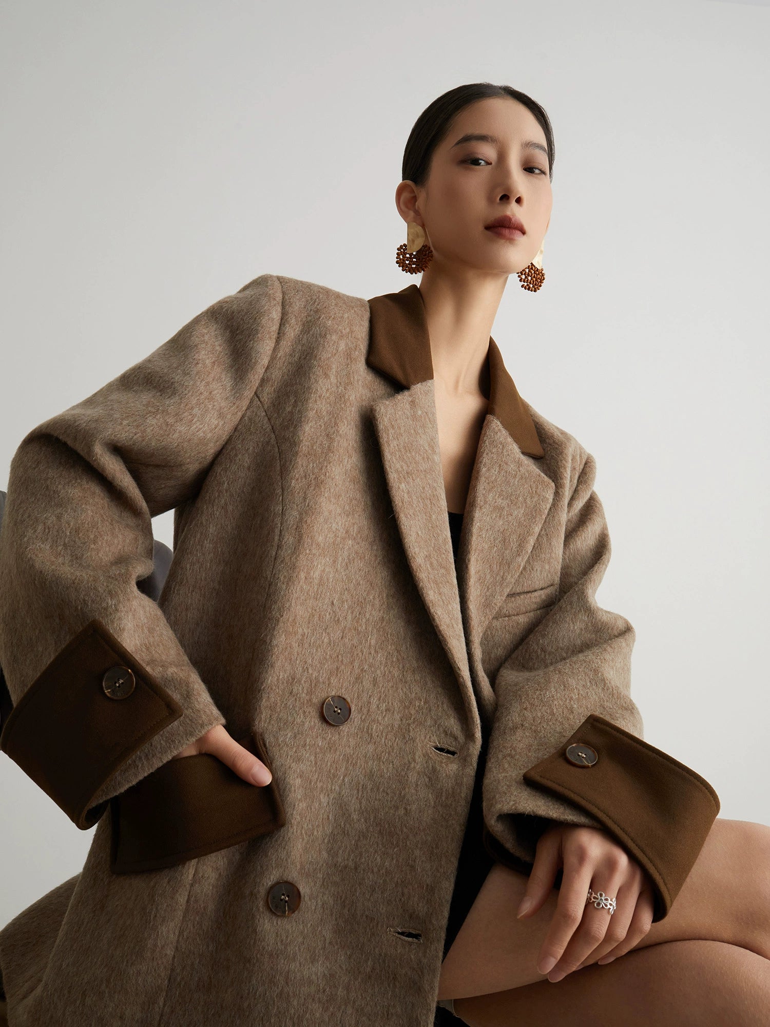 Luxury Suede Jacket / Tight Mini Dress