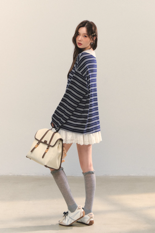Marine Stripe Long Sleeve Top
