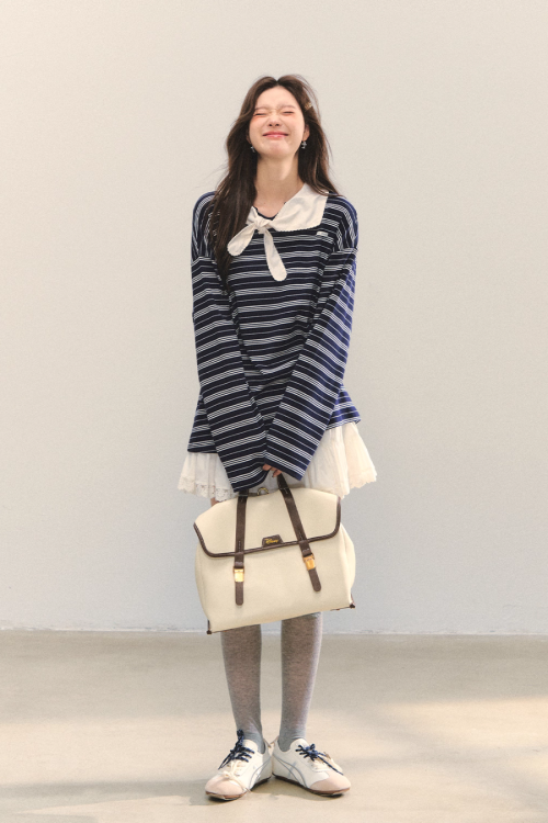 Marine Stripe Long Sleeve Top