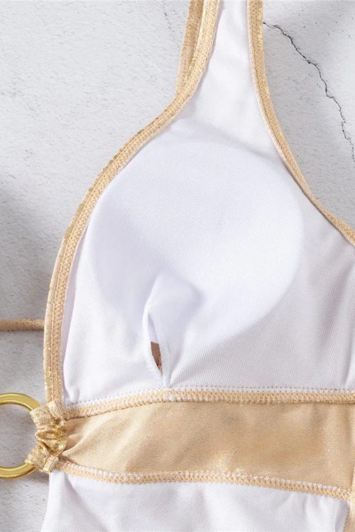 Metallic Gold One Piece Swimsuit