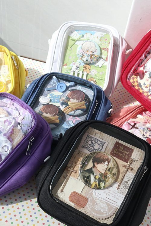 Mini Ita Crossbody Bag with Clear Window and Included Insert for Plushies and Pins