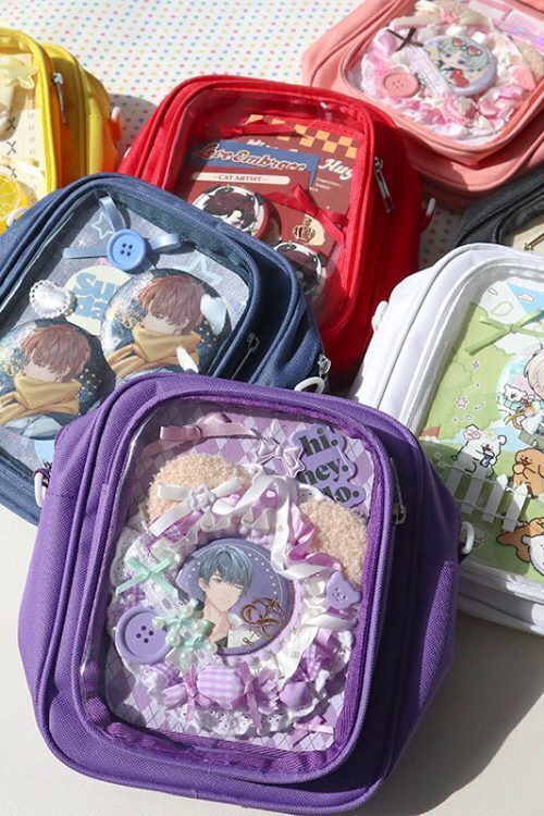 Mini Ita Crossbody Bag with Clear Window and Included Insert for Plushies and Pins