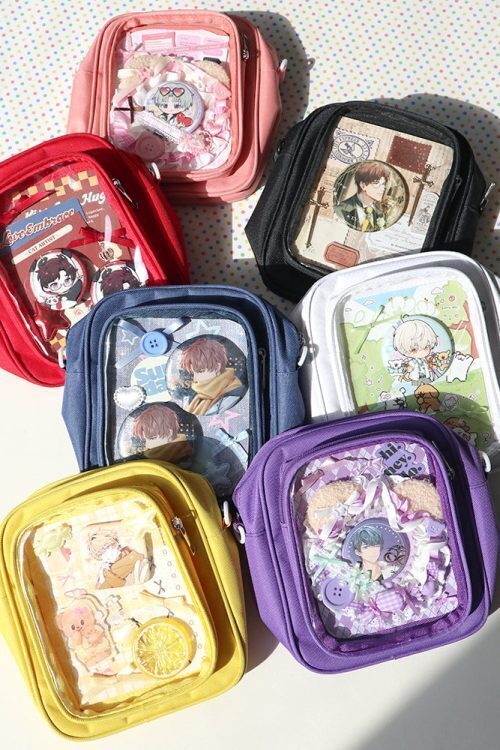 Mini Ita Crossbody Bag with Clear Window and Included Insert for Plushies and Pins