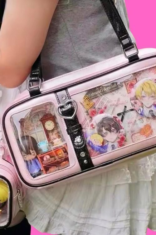Mini Pink Ita Messenger Bag for Plushies and Pins