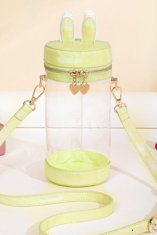 Mini White Bunny Ita Bag for Plushies and Pins