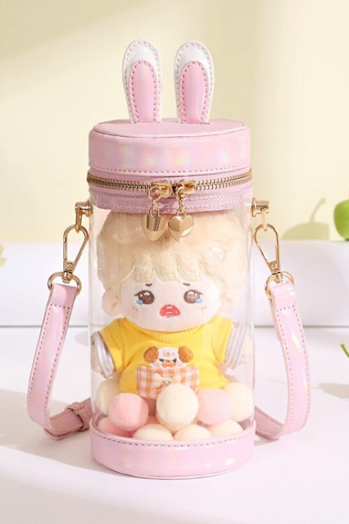 Mini White Bunny Ita Bag for Plushies and Pins