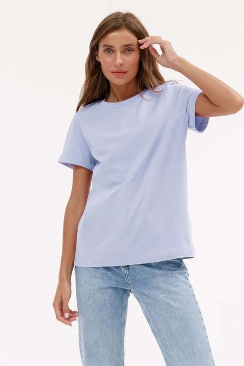 Minimalist Casual Solid Crew Neck T-shirt