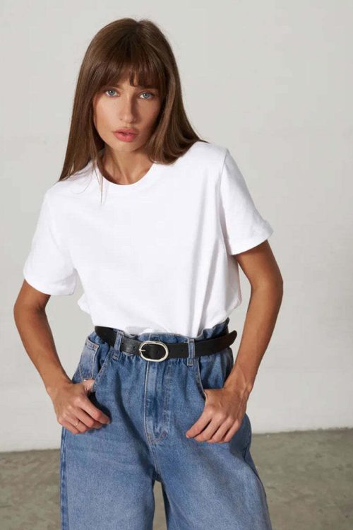 Minimalist Casual Solid Crew Neck T-shirt