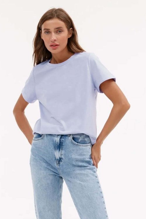 Minimalist Casual Solid Crew Neck T-shirt