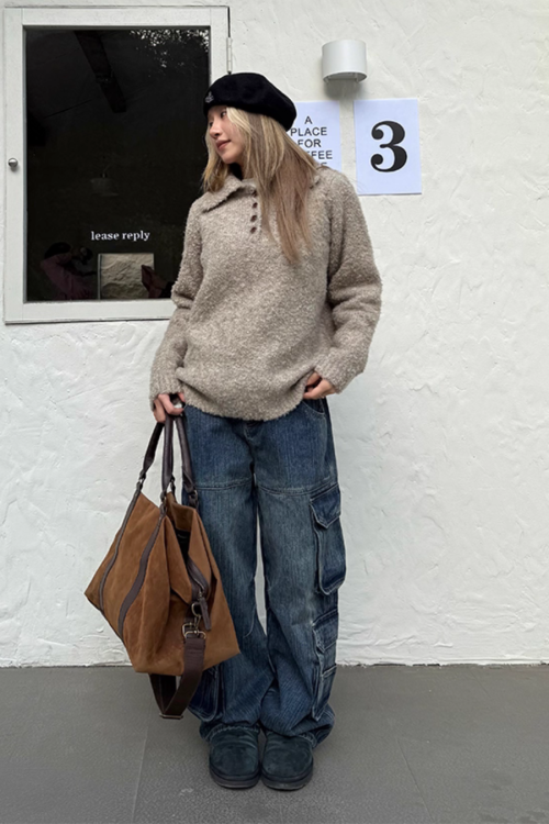 Multi Pocket Denim Pants