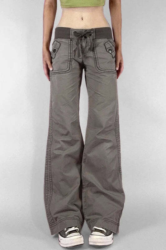 Multi Pocket Low Waist Bootcut Jeans