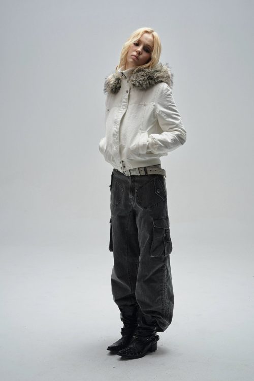 Multi Pocket Washed Cargo Pants