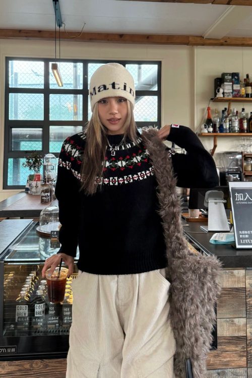 Nordic Knit Long Sleeve Top