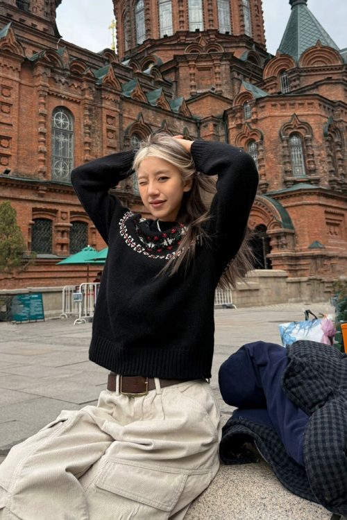 Nordic Knit Long Sleeve Top
