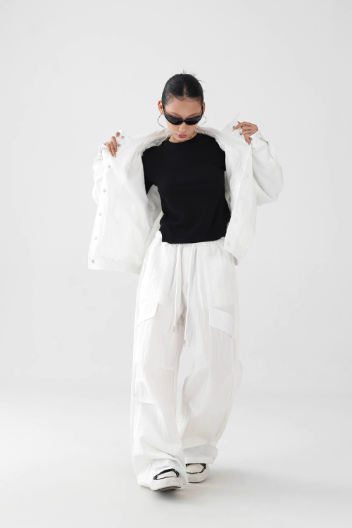 Nylon Casual Jacket / Nylon Wide Pants
