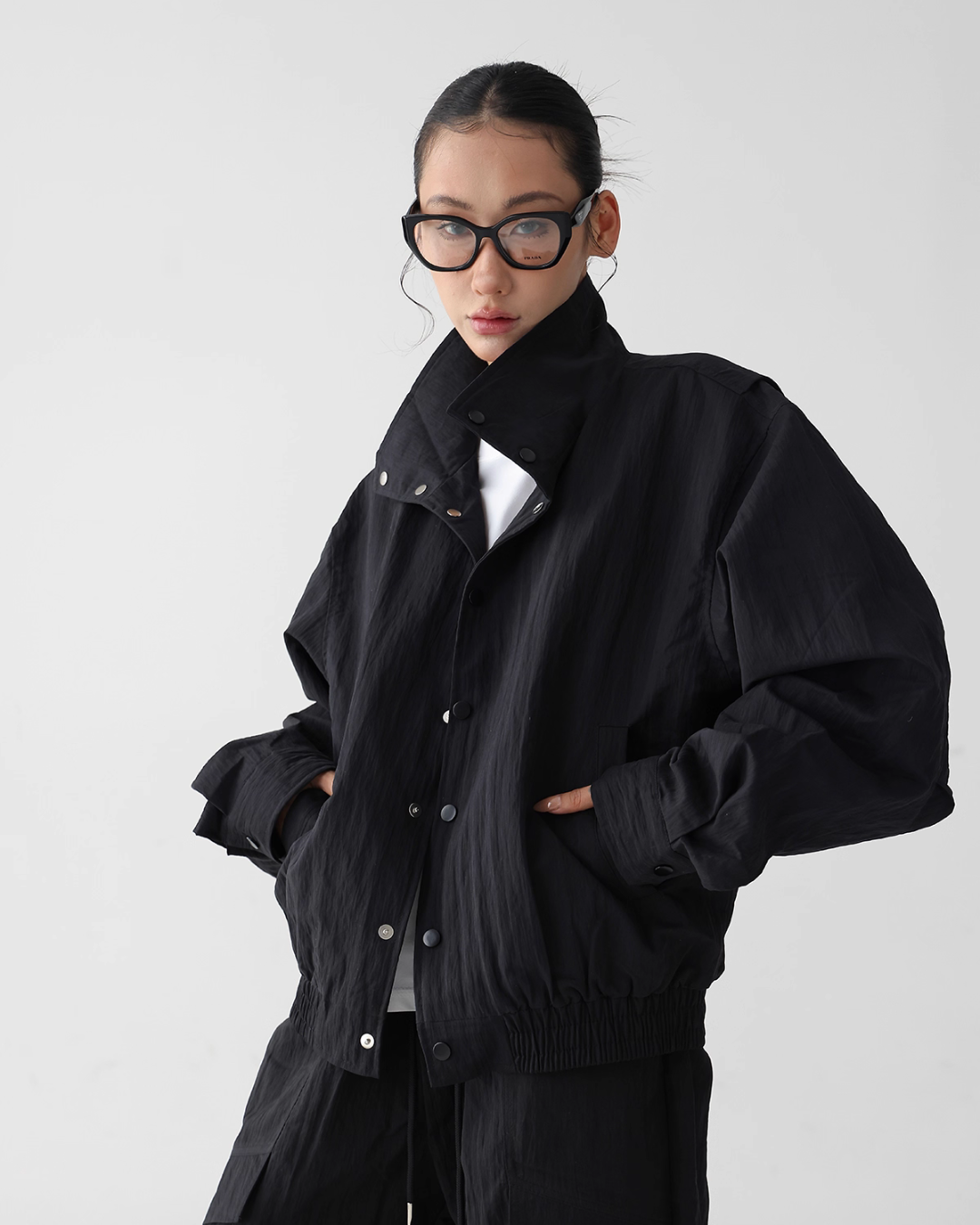 Nylon Casual Jacket / Nylon Wide Pants