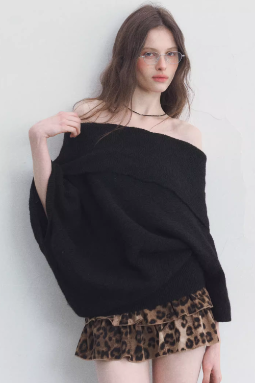 Off-Shoulder Knit Tops