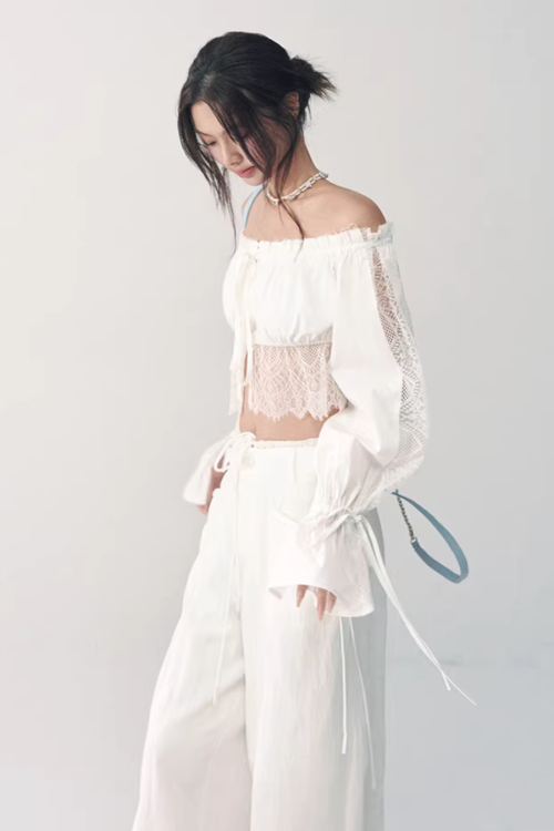 Off-Shoulder Lace Blouse