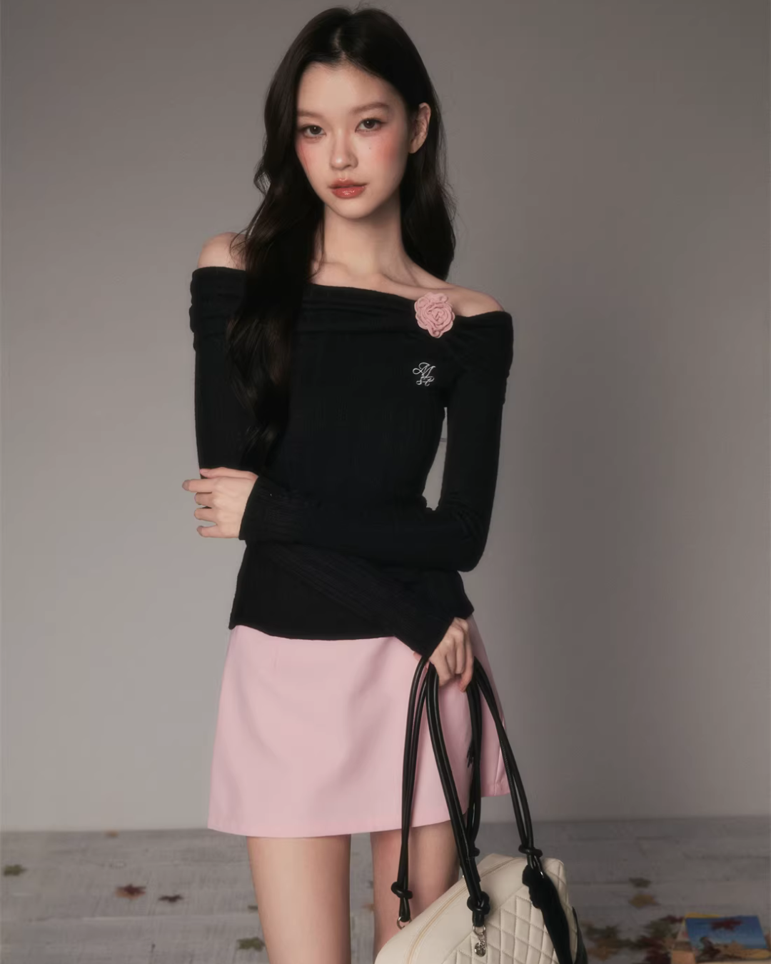 Off-Shoulder Long Sleeve Top